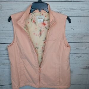 EP PRO Golf Vest - peach with floral inside